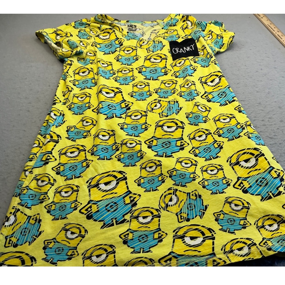 Despicable Me Minions Nightgown Cranky Pocket Graphic Sleep Dress L/XL 14-18